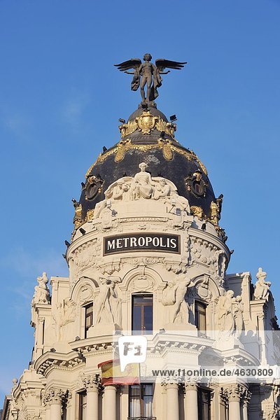 Spanien  Madrid  Edificio Metropolis (Metropolis-Gebäude) am Gran