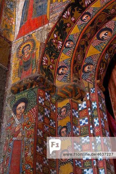 Debre Birhan Selassie Monastery. Gondar. Ethiopia. Africa.