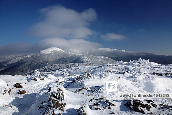 The Presidential Range from Mount Pierce in the White Mountains  New Hampshire USA