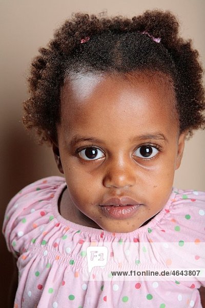 African American  girl  child  face  eyes