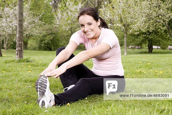 Young woman doing workout