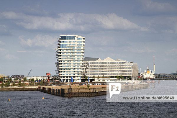 Marco Polo Tower and cruise terminal  Hamburg  Germany  Europe