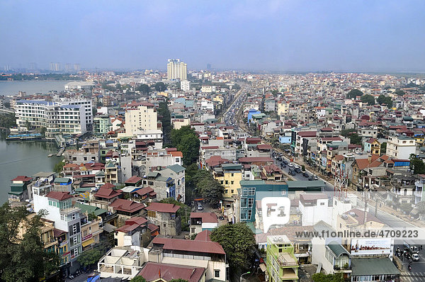 Stadtansicht Hanoi von oben  Vietnam  Südostasien