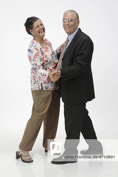 Old couple   old man and woman dancing waltz and smiling R 703B and 703A