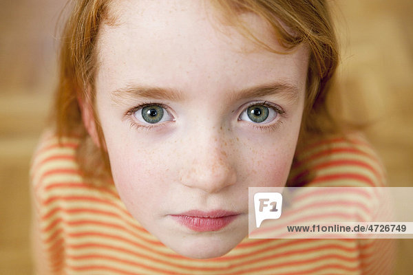 Girl  child  red hair  portrait