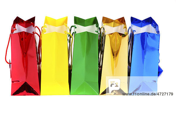 Colorful shiny paper bags