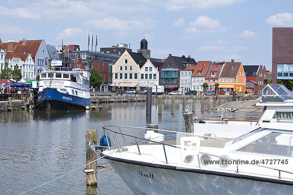Inland port  Husum  North Friesland  Schleswig-Holstein  Germany  Europe