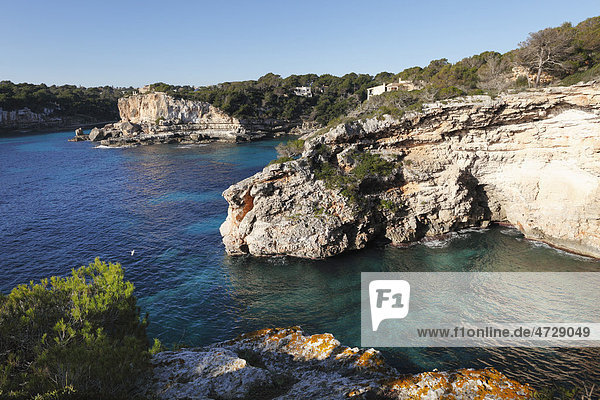 BEach Cala Llombards  Santanyi  Majorca  Balearic Islands  Spain  Europe