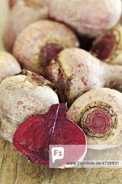 Beetroots  one sliced in half