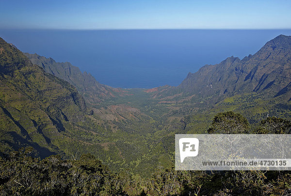 Kalalau Valley Tal Koke E State Park Staatspark Kauai Hawaii Usa