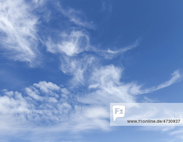 Swirling clouds in the sky