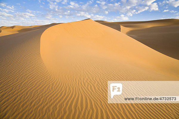 Sanddünen in der libyschen Wüste  Sahara  Libyen  Nordafrika  Afrika