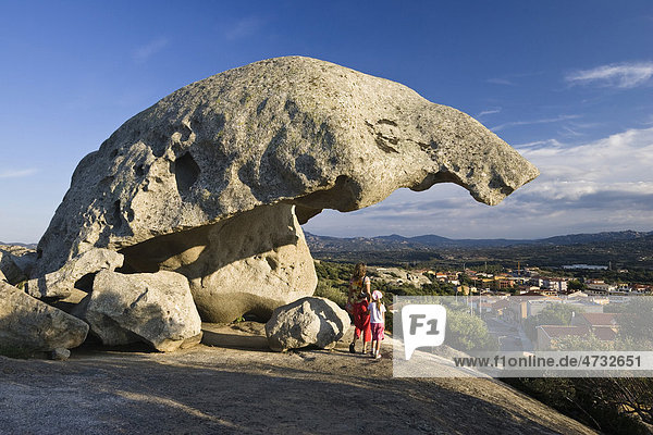 Mushroom-shaped rock in Arzachena  Sardinia  Italy  Europe