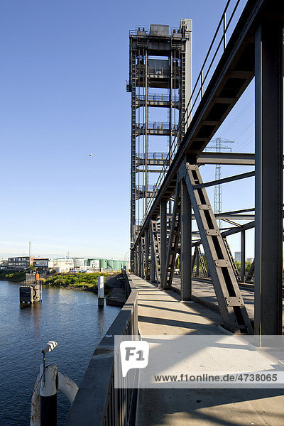 Rethe Lift Bridge  Hamburg  Germany  Europe