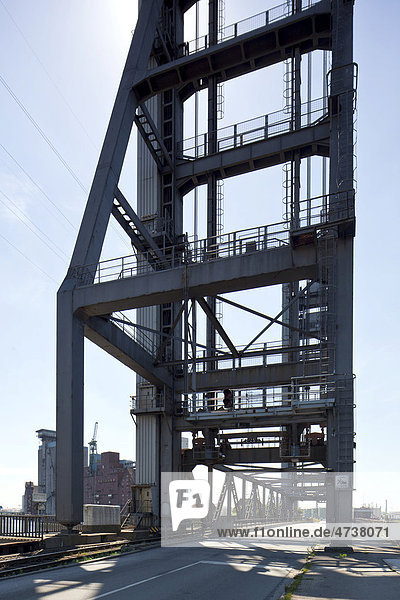 Rethe Lift Bridge  Hamburg  Germany  Europe