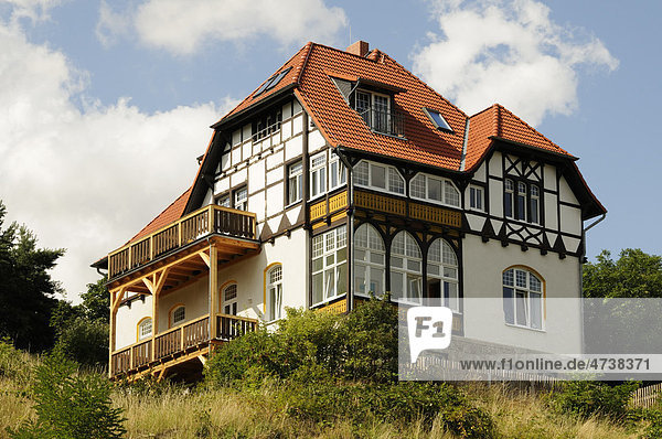Villa im Fachwerkstil  Wernigerode  Sachsen-Anhalt  Deutschland  Europa