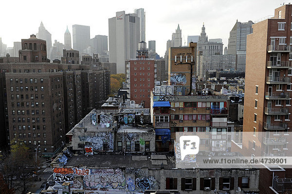 Graffiti  Lower Manhattan  New York City  New York  Vereinigte Staaten von Amerika  USA  Nordamerika