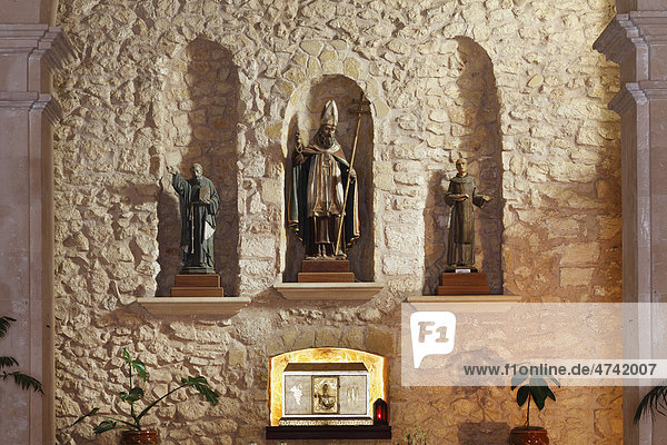 Klosterkirche  Kloster Santuari de Sant Honorat  Puig de Randa  Mallorca  Balearen  Spanien  Europa
