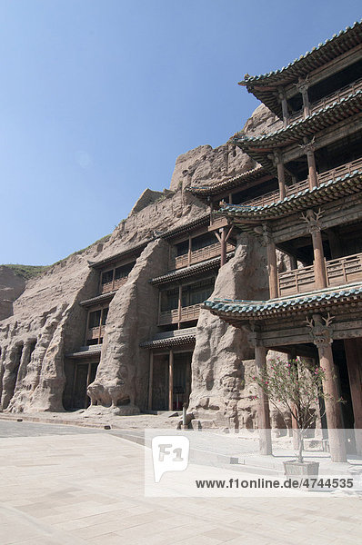 Yungang-Grotten  frühe buddhistische Höhlentempel  Unesco Weltkulturerbe  Shanxi  China  Asien