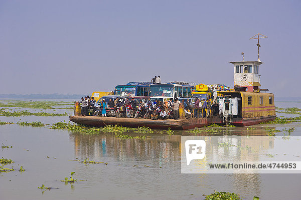Ferry across the Madhumati river  Bangladesh  Asia