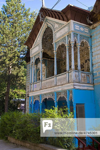 Run-down mansion in Borjomi  Georgia  Caucasus