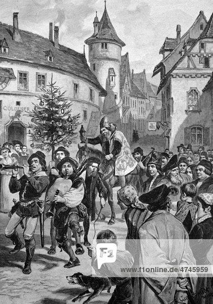 Der Urbansritt in Nürnberg Bayern Deutschland historisches Bild ca. 1893
