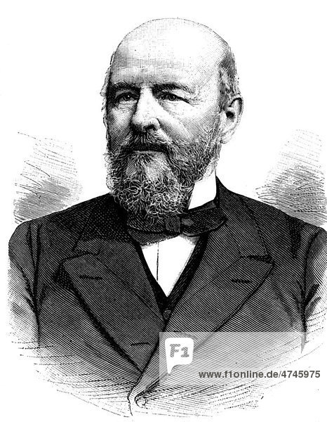 Botho Graf zu Eulenburg  1831 - 1912  Prussian Prime Minister and Minister of the Interior  historical illustration circa 1893