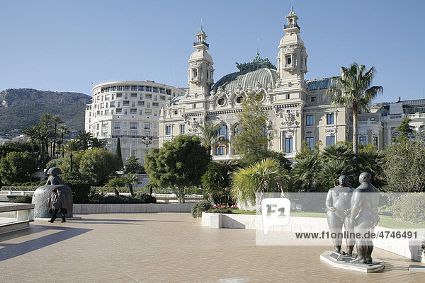 Oper  Salle Garnier  Hotel de Paris links  Monte Carlo  Fürstentum Monaco  Europa
