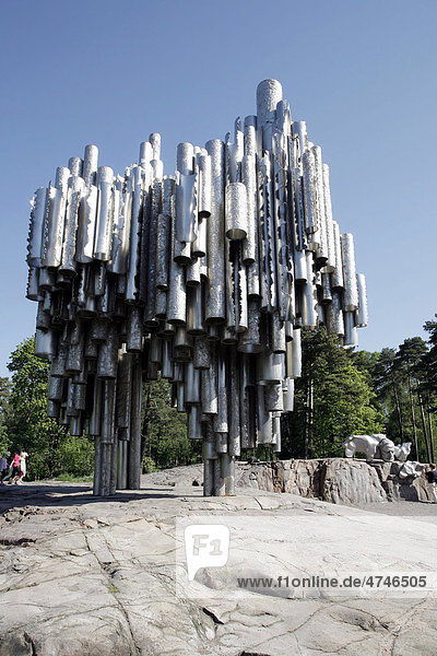 Passio Musicae von Eila Hiltunen und Jean Sibelius Monument  Helsinki  Finnland  Europa