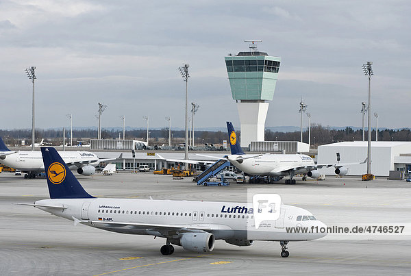 Lufthansa Airbus A 320-200 Ludwigshafen am Rhein auf dem Flughafen München  Bayern  Deutschland  Europa