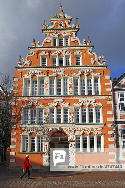 Historisches Bürgermeister-Hintze-Haus in der Altstadt von Stade  Niedersachsen  Deutschland  Europa