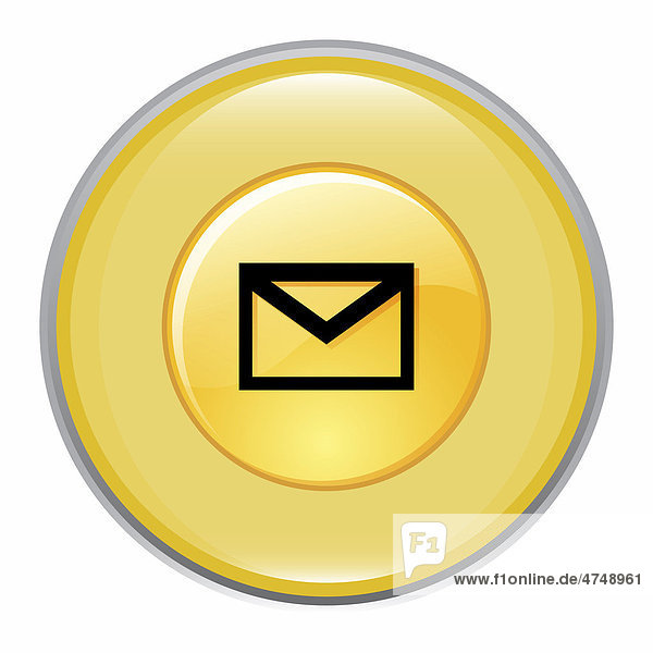 Yellow e-mail icon