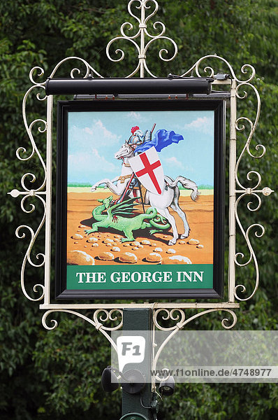 The George  English pub sign  Oxford  England  United Kingdom  Europe
