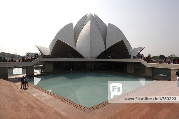 Bah· i House of Worship Lotus Tempel Lotus of Bahapur Delhi Uttar Pradesh Nordindien Indien Asien