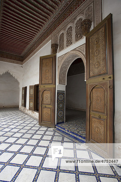 Palast Bahia  Marrakesch  Marokko  Afrika