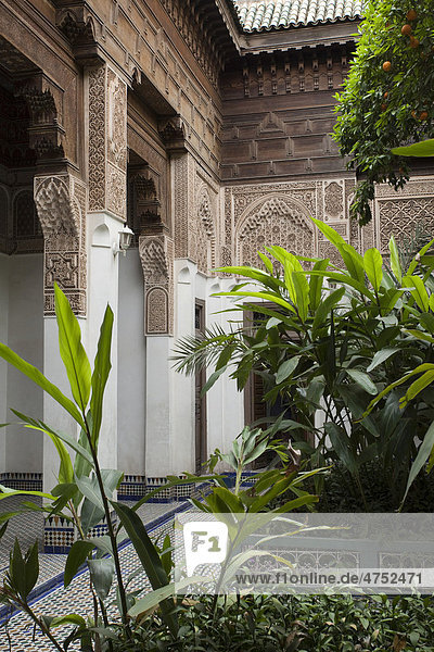Bahia Palace  Marrakech  Morocco  Africa