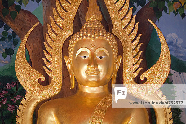 Buddha statue in the Big Buddha temple  Po Phut  Koh Samui  Surat Thani Province  Thailand  Asia
