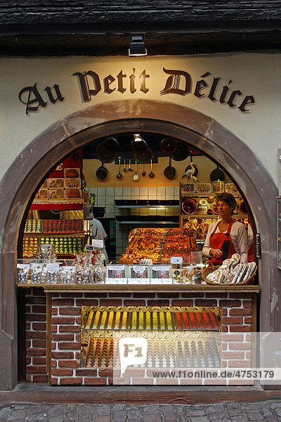 Bäckerei  Au Petit Delice  Riquewihr  Elsässer Weinstraße  Frankreich  Europa