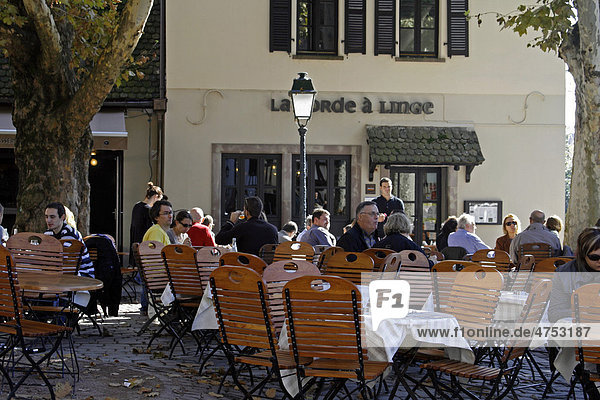 Restaurant  Cafe  La Petite France  Straßburg  Elsass  Frankreich  Europa