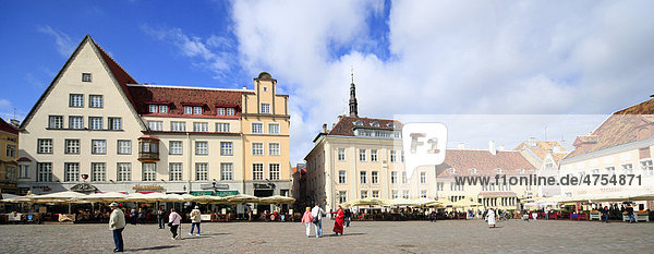 Marktplatz  Tallinn  Estland  Baltikum  Europa