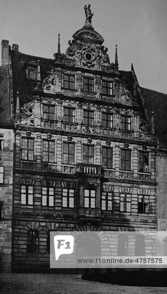 Pellerhaus in Nürnberg  Bayern  Deutschland  Europa  historische Aufnahme von ca. 1900