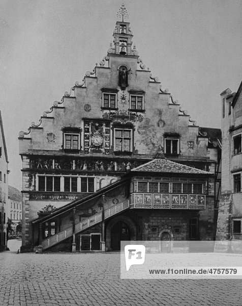 Rathaus von Lindau im Bodensee  Bayern  Deutschland  Europa  historische Aufnahme von ca. 1900