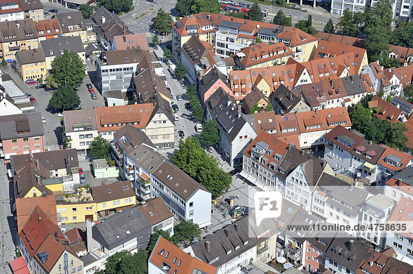Blick vom Ulmer Münster auf die Altstadt  Ulm  Baden-Württemberg  Deutschland  Europa