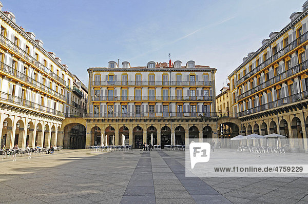 Plaza de la Constitucion  San Sebastian  Pais Vasco  Basque Country  Spain  Europe