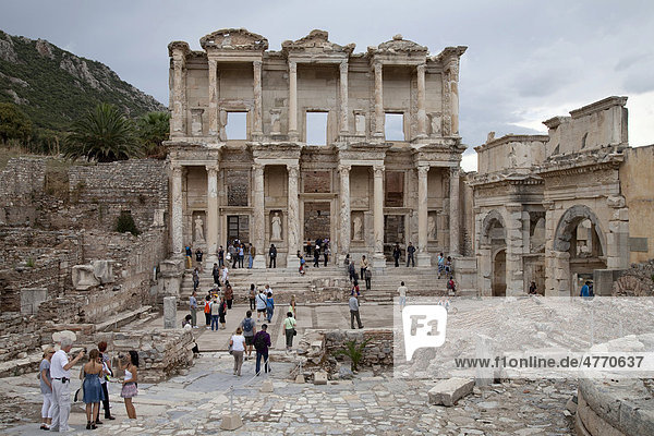 Celsus Library  Ephesus  Selcuk  Lycia  Turkey  Asia