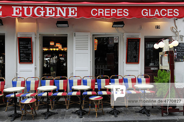 Cafe Montmartre Paris Frankreich Europa