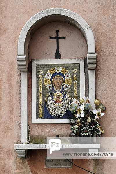 Madonna  Mosaik-Ikone  Venedig  Venetien  Italien  Europa
