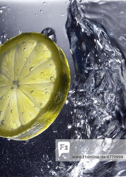 Lemon slice in drink