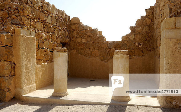 Residence of the commander  Masada National Park  Judea  Dead Sea  Israel  Middle East  Southwest Asia
