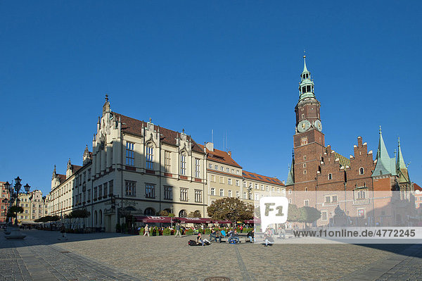 Rathaus  Breslau  Wroclaw  Niederschlesien  Polen  Europa